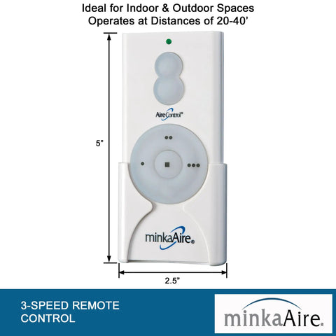 Handheld Ceiling Fan Remote Control System With Light Dimmer, Three Speeds, Easy On Off, Works With All Pull-Chain Fans shown