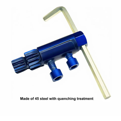 DIY Ready Broken Pipe And Valve Thread Extractor Kit For One Quarter, Three Eighths, And One Inch Pipes With Damaged Screw And Bolt Removal Easy Out Set, made of 45 steel with quenching treatment, side view.