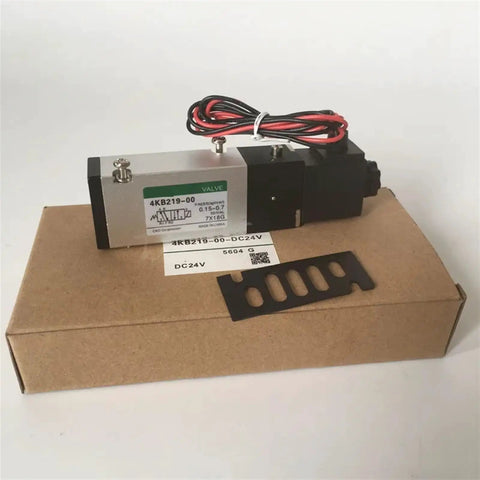 Heavy Duty Solenoid Directional Valve 4KB219 Plate Mount for Industrial Pneumatic Systems with AC220V DC24V control on box.