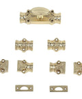 Solid Brass Window Cremone Bolt With Classic Style, Heavy Duty 6 Feet, Polished Lacquered Finish, Cut-To-Fit Rod, Hardware Set