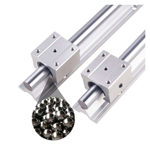 Super Smooth SBR20 Linear Guide Rail Kit With Precision Bearing Blocks For 3D Printers And CNC Machines Zero Stick Slip High Load Stability Perfect DIY Projects And Automation Builds, steel rail blocks