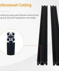 2 Pack 400mm 2040 V Slot Aluminum Extrusion European Standard Anodized Black Profile With Accessories For 3D Printer And CNC Building Kit Includes L Shaped Corner Connectors 50 T Nuts And Wrench Beefed Up 6063 T5, black 2040 extrusion