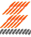 Orange Nylon RC Propellers 6x3.5 Inch Two Vane Fixed Wing For Airplanes Toy With Adapter Rings 10 Pack Durable Replacement Propellers