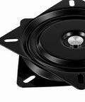 4 Pack 7 Inch Bar Stool Swivel Base Replacement Heavy Duty Steel Mount Plate Rock Solid Seat Turntable Hardware Black Finish.