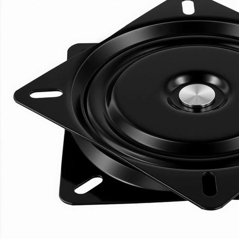 4 Pack 7 Inch Bar Stool Swivel Base Replacement Heavy Duty Steel Mount Plate Rock Solid Seat Turntable Hardware Black Finish.