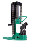 5 Ton Portable Hydraulic Claw Jack Built Tough With Heavy Duty Aluminum Frame and secure duckbill pads, side view showcasing lift mechanism.