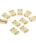 Rotating Concealed Hinges 10 Pack For Jewelry Boxes And Furniture Cabinets, 4 Hole Hidden Box Hinges 35x22mm displayed in circular arrangement