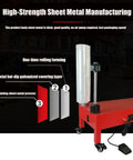 Built Like A Tank Electric Stretch Film Wrapper With A Smooth Double Shaft Turntable Effortlessly Secures Pallets For Bustling Warehouses Quick Shipping Hubs And Heavy Industry Teams, showcasing the metal construction and roll.