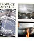 Aluminum Repair Patches For Pots Pans And Cookware, 10 Sheets, Leak Stop Tapes For Frying Pans, shown in use on cookware