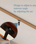 Heavy Duty Adjustable Handrail Brackets For Stairs Zinc Alloy Construction Matte Black Finish showing adjustable design for stairway angles.