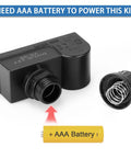 Push Button Fire Pit Igniter Kit With Dual Outlets And Ground Wire 48 Inch Electrode Ignition Cable AAA battery detail