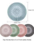 Flexible Hair Catcher Drain Strainers For Bathroom Sink And Shower In TPR Material No Fuss Hair Trap Covers In A Five Color Pack