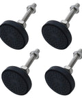 4 Pack Adjustable M8 Thread Leveling Foot Cups With Reinforced Nylon Base, 2 Inch Diameter, front view