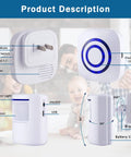 Wireless Motion Sensor Alarm System For Home Or Biz All In One Driveway Alert Kit With 4 Sensors And 1 Receiver 328 Feet Range