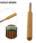 6-Piece Alloy Steel Chisel Set For Concrete Breaking And Stone Carving with size detail, showing 6mm punch tool