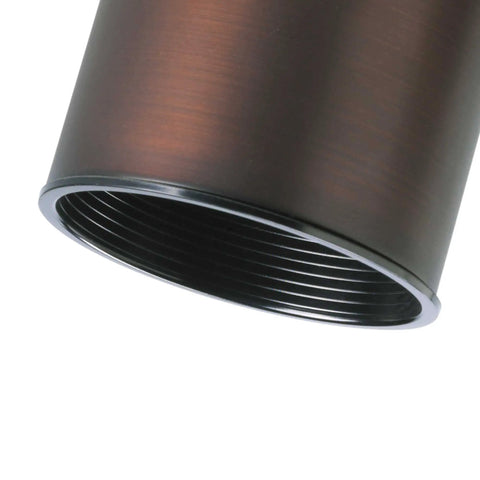 Close-up of urban bronze finish on Dope Three-Light Track Ceiling Light And Wall Sconce Kit With Roundback Track Heads