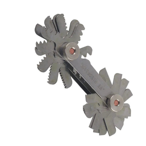 52 Piece Stainless Steel Thread Gauge Set With 60 Degree Metric And Imperial Thread Pitch Gauges And 55 Degree Imperial Gauges
