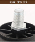 Close-up of Universal Silent Caster Wheels For Office Chairs Replacement showcasing locking screw and sturdy base design.