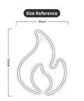 Size reference of Lit Red Flame Neon Sign USB Powered With On Off Switch Dope Neon Light for Wall Decor, 9x12 inches.
