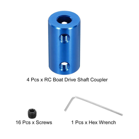 Beefy Rigid Shaft Coupler 6mm To 7mm 25mm Length 14mm Diameter Steel Joint Connector For 3D Printers DIY Motors Encoder With Screws, blue