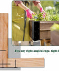 Heavy Duty L Shaped Corner Brackets For Raised Garden Beds 8 Piece Set Rust Proof Carbon Steel used on planter box edges.