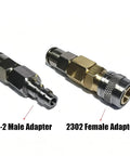 Badass HP Air Hose Adapter Quick Connect Cable 6mm Line Push Twist Fit No Tools Needed So You Build Stuff Faster Keep Air Compressor Link Tight Stress Free For All Your Daily Jobs Ready To Go Right Now For Sure 23-2 male and 2302 female adapters