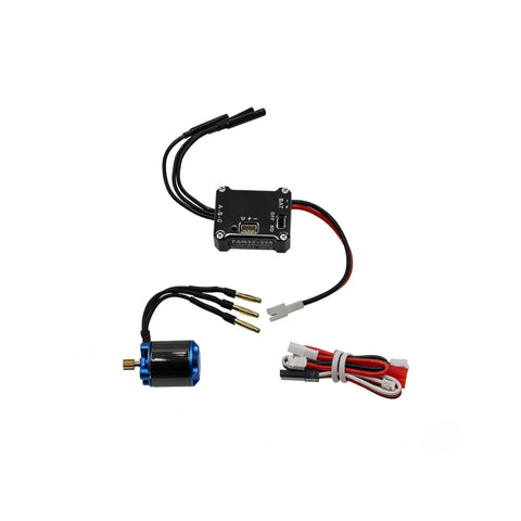 Beefed Up Brushless ESC and External Rotor Motor Upgrade Kit for Axial SCX30 1/30 RC Crawler, 25A Metal ESC, cables included