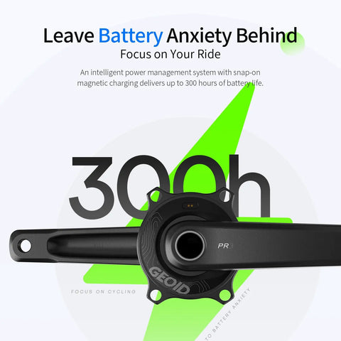 Ride-Ready Road Bike Power Meter Crankset With Dual Sensor Fusion For Real-Time Temperature Compensation, 300h Battery Life