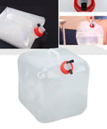 5L Collapsible Water Container With Tap, Foldable Water Jug, BPA Free PP PE, ergonomic handle, leakproof valve visible