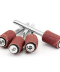 320 Grit Sanding Bands Set With 100 Pieces And Two One Quarter Inch Mandrels For Rotary Tool Drum Sander Kit, 8Mm Diameter Circles