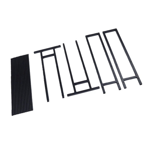 Rock Solid Heavy Duty 3D Printer Filament Rack 7 Tier Alloy Steel Spool Storage Stand parts layout for assembly.