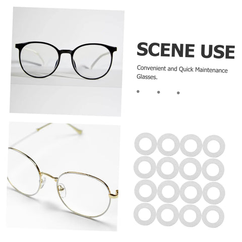 Metal Flat Washers For Eyeglasses Replacement Gaskets Rimless Glasses Quick Repair Kit, images of glasses and washers