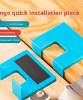 Two Pack Adjustable Door Hinge Jig Router Template Installation Kit With Magnetic Locking shown on wooden surface