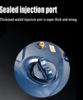 Heavy Duty Pneumatic Paint Pressure Pot With Smooth Tracking And Robust 10 Liter Capacity For Professional Grade Spray Painting Projects And No Sweat Transport sealed injection port detail.