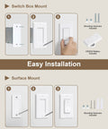 Installation steps for Remote Control Light Bulb Socket Kit With Wireless Wall Switch Plug And Play No Wiring Needed 200 Ft Range E26 E27 Base