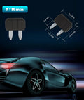 Longer 66.9 Inch Universal Fuse Bypass Switch Kit for Cars illustration with ATM mini fuse and measurements