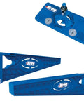 Drawer Slide Jig And Concealed Hinge Jig Kit For Cabinets And Desks, No Fuss Install Of Cabinet Slides, blue plastic components