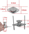 Heavy Duty Spring Loaded Quarter Turn Fasteners With Mounting Plates For Atv And Utv Sheet Metal Door Panel Quick Swap No Sweat Self Ejecting Five Sixteenth Inch Button Kit, showing dimensions and assembly.