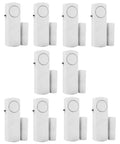 Front view of Personal Security Window And Door Alarm Bell Wireless Sensor System Pack Of 10 with magnetic sensors