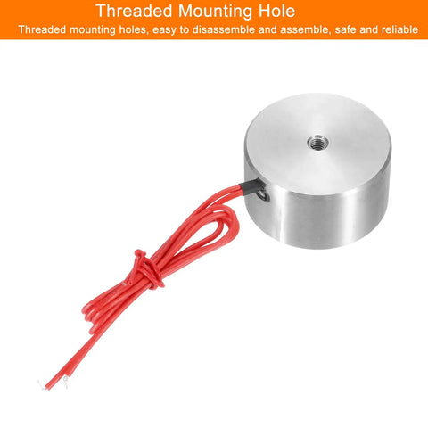 5V Round Solenoid Electromagnet With 180N Peak Force And 18Kg Holding Suction DC Electric Lifting Magnet For Automation Equipment, metal body