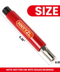 Grease Fitting Cleaning Tool For Quick Clog Removal With Penetrating Fluid And Hydraulic Flush, 6.26x0.59 inches, red
