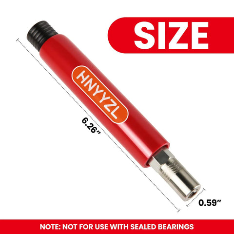 Grease Fitting Cleaning Tool For Quick Clog Removal With Penetrating Fluid And Hydraulic Flush, 6.26x0.59 inches, red