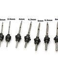 Precision Ground Seven Piece Countersink Drill Bit Set For Woodworking Pilot Holes Sized Three To Six Inside Heavy Duty Tub with various sizes shown.