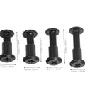 Rock Solid Cross Locking Screws And Nuts 170 Piece Set Matte Black Steel cabinet screws in various lengths for furniture stability.