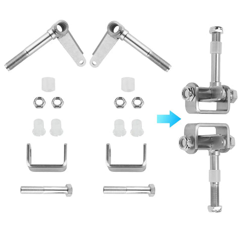 Go Kart Steering Spindle Bracket Set Five Eighth Inch Axle Kingpin Four And One Half Inch Long Right And Left Heavy Duty Alloy Steel