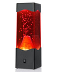 USB Powered Volcano Night Light For Kids And Adults, Relaxing Mood Lamp with realistic lava beads in black case