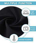 Blackout Curtain Panel For French Doors And Windows, Thermal Insulated Light Block, Energy Efficient 30 X 40 Inches, One Panel In Deep Black
