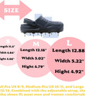 Heavy Duty Lawn Aerator Shoes With Adjustable Single Strap for size comparison and dimensions