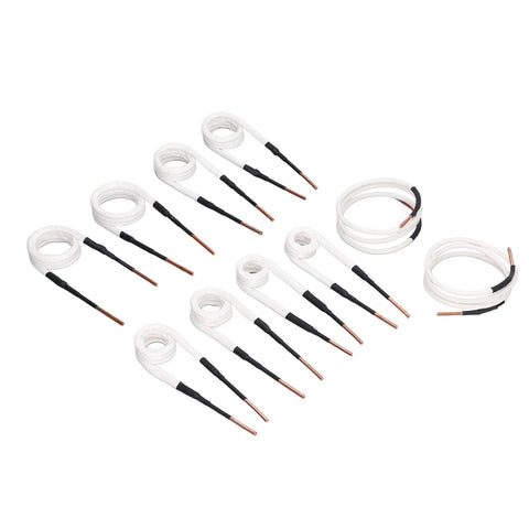 Top Shelf Induction Heater Coil Kit Using Premium Brass Core Wire, flexible copper-coated leads for heating hardware.