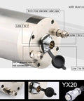 Close-up of 4KW Water Cooled Beefy High Torque Milling Spindle With ER25 Chuck And XY20 4 Hole Aerial Plug 100mm Diameter